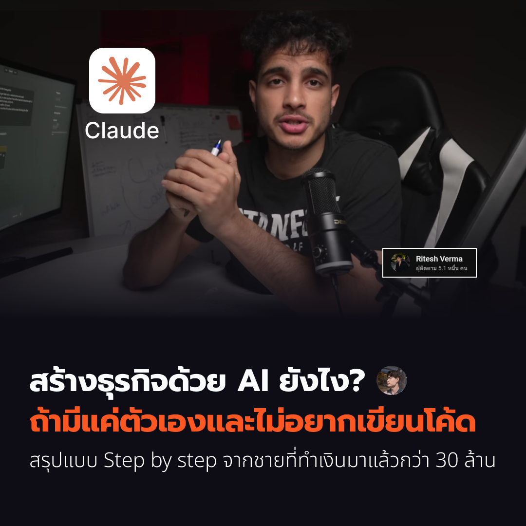 สร้างธุรกิจด้วย AI ยังไง ถ้ามีแค่ตัวเองและไม่อยากเขียนโค้ด